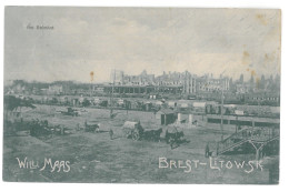 BL 33 - 14625 BREST LITOWSK, Belarus, Market, Railway Station - Old Postcard, CENSOR - 1916 - Belarus