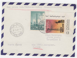 BUSTA VATICANO PRIMO VOLO SABENA ROMA BRUXELLES 1960 VATICAN FIRST FLIGHT COVER - Cartas & Documentos