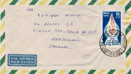 BRAZIL 1968 AIRMAIL  LETTER SENT TO MONTEVIDEO - Cartas & Documentos
