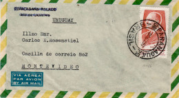 BRAZIL 1967 AIRMAIL  LETTER SENT TO MONTEVIDEO - Storia Postale