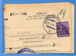 Allemagne Bizone - 1948 - Lettre De Kempen - G29334 - Andere & Zonder Classificatie