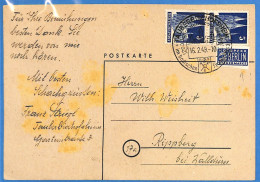 Allemagne Bizone - 1949 - Carte Postale De Tauberbischofsheim - G29289 - Storia Postale