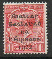Ireland 1922 Dollard Rialtas Overprint On 1d Scarlet, Hinged Mint, SG 2 - Neufs
