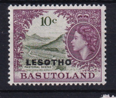Lesotho: 1966   QE II - Pictorial 'Lesotho' OVPT   SG116A   10c  [Wmk: Mult Script CA]    MNH - Lesotho (1966-...)