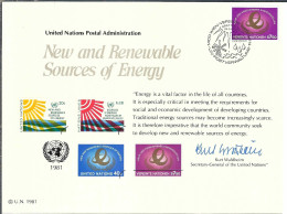 NATIONS UNIES Wien Ca.1981: Encart Officiel FDC - Lettres & Documents