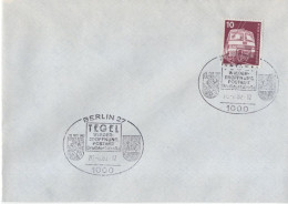 Germany Deutschland 1982 FDC Tegel, Wiedereröffnung Postamt, Canceled In Berlin, Train Railway Railroad - 1981-1990