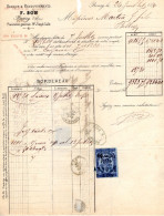 Banque Et Recouvrements F. BON Bourg Le 24 Juillet 1874 - GC 564 Sur N° 60 - Bank & Versicherung