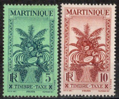 Martinique Timbres-Taxe N°12* & 13* Neufs Charnières TB  Cote :2€50 - Strafport