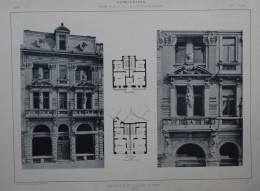 GENT 1887 - MAISON RUE DE FLANDRE   45 X 32 CM   VOIR 2 SCANS - Architecture