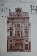 GENT 1886 - MAISON RUE DIGUE DE BRABANT 44     45 X 32 CM   VOIR 2 SCANS - Architectuur