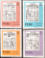 Peru/Pérou  1972  YT N°PE 670-73  4e Cent. Calendrier Inca (I) 4 Val - N** Cote 8€ - Pérou