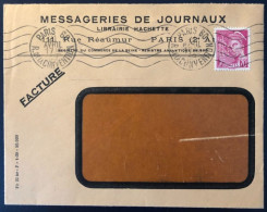 France, Divers Sur Enveloppe, Perforé MESSAGERIES DE JOURNAUX 1939  - (B1743) - Storia Postale