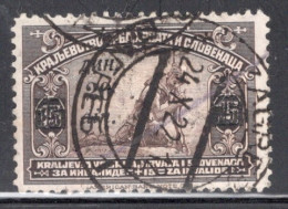 Yugoslavia 1922 Single Sold At Double Face Value For The Benefit Of Invalid Soldiers With 20 Din Surcharge In Fine Used - Used Stamps