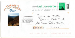 Entier Postal PAP Local Personnalisé Corrèze Camps St Mathurin En Xaintrie. Vallée De La Dordogne Rocher Du Peintre - Prêts-à-poster:Overprinting/Luquet