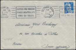France 1954. Avignon-Gare, Côtes-du-rhône, Fines Bouteilles, Vins Du Soleil - Vins & Alcools