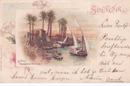 236873Souvenir Le Caire Dhahabiyes Au Bord Du Nil 1900 (voir Coins) - Kairo