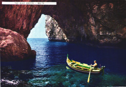 ZURRIEQ, THE BLUE GROTTO, BOAT, MALTA, POSTCARD - Malta