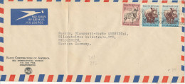 South Africa Air Mail Cover Sent To Germany 10-2-1957 Folded Cover Topic Stamps - Airmail