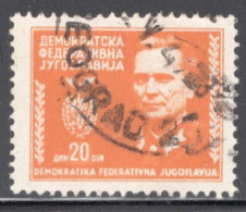 Yugoslavia 1945 Single Stamp For Marshal Tito, 1892-1980 In Fine Used - Used Stamps