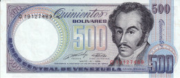 BILLETE DE VENEZUELA DE 500 BOLIVARES DEL AÑO 1990 SIN CIRCULAR (UNC) (BANKNOTE) - Venezuela