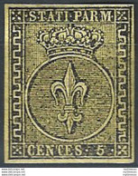 1852 Parma 5c. Giallo Arancio MNH Sassone 1 - Modena