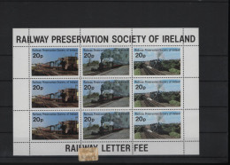 Irland Michel Cat.No. Mnh/** Sheet Railway Society - Blokken & Velletjes