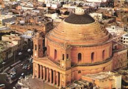 MOSTA CHURCH, ARCHITECTURE, CARS, MALTA, POSTCARD - Malta