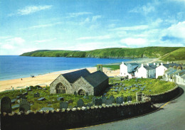 GWYNEDD, ST. HYWYN'S CHURCH, ABERDARON, ARCHITECTURE, BEACH, GRAVEYARD, WALES, UNITED KINGDOM, POSTCARD - Gwynedd