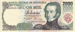 BILLETE DE VENEZUELA DE 2000 BOLIVARES DE AGOSTO DEL AÑO 1998 SIN CIRCULAR (UNC) (BANKNOTE) - Venezuela