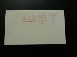 EMA Sur Lettre Slogan Meter On Cover Aviation 25 Jahre Lufthansa Berlin 1980 - Franking Machines (EMA)