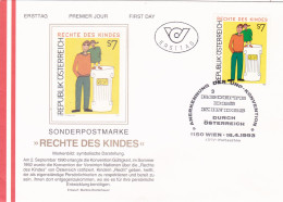 RECHTE DES KINDES   FDC   COVERS 1993  AUSTRIA - FDC