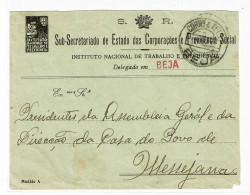 Portugal, 1923, Isentos, Para Messejana - Lettres & Documents