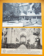 NIVELLES  -  6 CARTES : Collégiale Ste Gertrude : Le Préau, Le Cloître, Le Parc, Le Gazon D'Abélard, L'ancien Chapitre - Nijvel