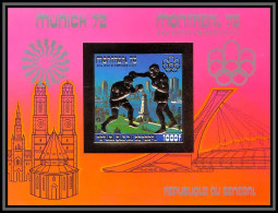 85743 Bloc N°29 B Montreal 1976 Boxe Jeux Olympiques Olympic Games Sénégal Timbres OR Gold ** MNH Non Dentelé Imperf - Ete 1976: Montréal