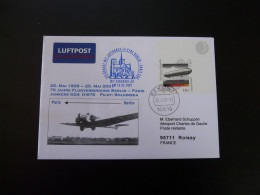 Vol Special Flight Cover Berlin Pairs 75 Jahre Lufthansa Junkers G24 Berlin 2001 - Cartas & Documentos