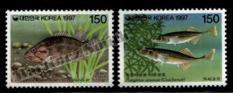 South Korea 1997 Yvert 1767-68, Fauna, Fish - MNH - Corée Du Sud