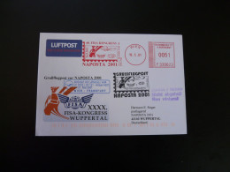 Vol Special Flight Cover Wien Wuppertal Naposta FISA Kongress Lufthansa 2001 - Frankeermachines (EMA)