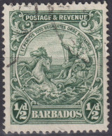 1925 Grossbritannien>Barbados ° Mi:BB 135A, Sn:BB 166, Yt:BB 142,Seal Of The Colony - Postage & Revenue, Pferde M. Wagen - Barbados (...-1966)