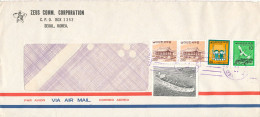 Korea South Air Mail Cover With More Topic Stamps - Corée Du Sud