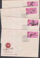 POLAND - 1979 - SPORTS SET OF 4 ON 4  ILLUSTRATED FDC - Lettres & Documents