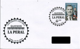 SPAIN. POSTMARK. CHEESES "LA PERAL". GASTRONOMY. AVILES. 2024 - Sonstige & Ohne Zuordnung