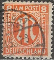 GERMANY 1945 German Print - 8pf. - Orange FU - Used