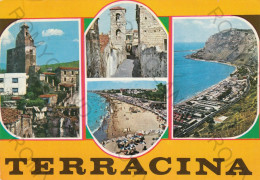 CARTOLINA  B17 TERRACINA,LATINA,LAZIO-MARE,SOLE,ESTATE,VACANZA,SPIAGGIA,LUNGOMARE,BARCHE,BELLA ITALIA,VIAGGIATA 1972 - Latina