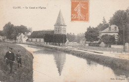 Claye Souilly (77 - Seine Et Marne ) Le Canal Et L'Eglise - Pêcheurs à La Ligne - Claye Souilly