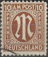 GERMANY 1945 German Print - 10pf. - Brown FU - Usati