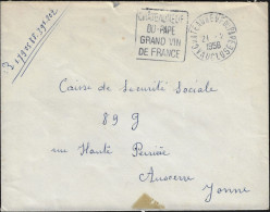 France 1956. Oblitération Daguin. Châteauneuf Du Pape, Grand Vin De France - Vins & Alcools