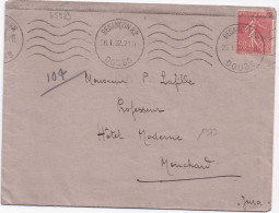 35989# SEMEUSE + VIGNETTE TUBERCULOSE 1931 DOUBS LETTRE Obl BESANCON DOUBS 1932 Pour HOTEL MODERNE MOUCHARD JURA - Tegen Tuberculose