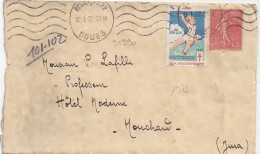 35990# SEMEUSE + VIGNETTE TUBERCULOSE 1931 DOUBS LETTRE Obl BESANCON DOUBS 1932 Pour HOTEL MODERNE MOUCHARD JURA - Antituberculeux