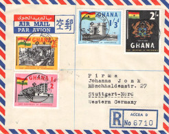 GHANA - REGISTERED AIRMAIL 1959 - STUTTGART/DE / 6060 - Ghana (1957-...)