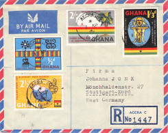 GHANA - REGISTERED AIRMAIL 1959 - STUTTGART/DE / 6063 - Ghana (1957-...)